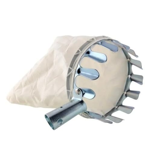 ZHOUXYFDC Apfelpflücker Metall Obstpflücker for Apfelgarten Gartenarbeit Pfirsich Hohe Baumpflückung Stoffbeutel Obstfänger von ZHOUXYFDC
