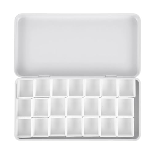 ZHOUXYFDC Aquarell Leerkasten 12/21/24/45 Grids Leere Aquarellfarbe Grid Pfannen Ölfarben Tablett Eisen Aufbewahrungsbox Künstler Palette Kunst liefert(21grids 2ml pans) von ZHOUXYFDC