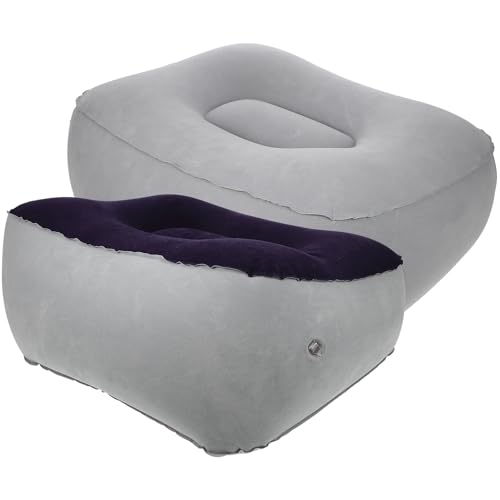 ZHOUXYFDC Aufblasbare Fußstütze Kissen 2 Pcs Inflatable Footrest Portable Travel Pillow for Train Home Use Outdoor Furniture with Quick Inflate Deflate Function(As Shown2pcs) von ZHOUXYFDC