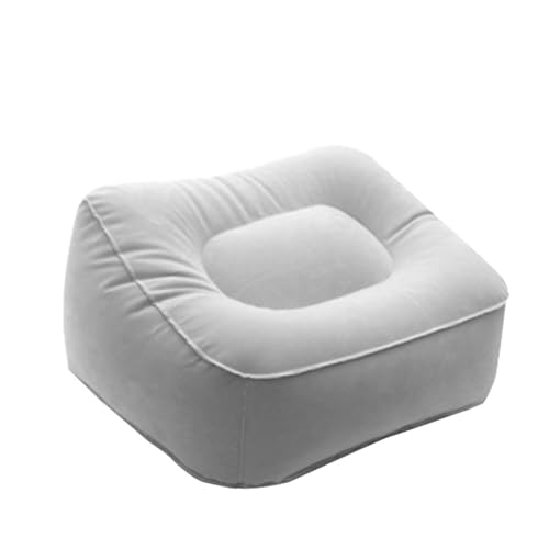 ZHOUXYFDC Aufblasbare Fußstütze Kissen 2 Pcs Inflatable Footrest Portable Travel Pillow for Train Home Use Outdoor Furniture with Quick Inflate Deflate Function(GreySize 2) von ZHOUXYFDC