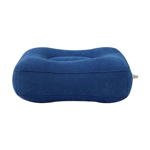ZHOUXYFDC Aufblasbare Fußstütze Kissen 3 Layers Self Inflatable Footrest Pillow Portable Plane Train Feet Rest Pad Height Adjustable Car Travel Pillow(1 Layer Blue) von ZHOUXYFDC