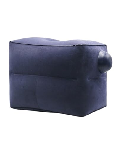 ZHOUXYFDC Aufblasbare Fußstütze Kissen 3 Layers Self Inflatable Footrest Pillow Portable Plane Train Feet Rest Pad Height Adjustable Car Travel Pillow(2 Layers Blue) von ZHOUXYFDC