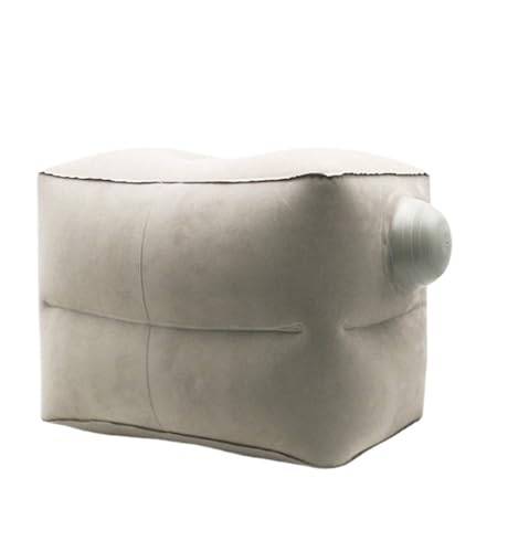 ZHOUXYFDC Aufblasbare Fußstütze Kissen 3 Layers Self Inflatable Footrest Pillow Portable Plane Train Feet Rest Pad Height Adjustable Car Travel Pillow(2 Layers Grey) von ZHOUXYFDC