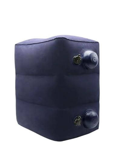 ZHOUXYFDC Aufblasbare Fußstütze Kissen 3 Layers Self Inflatable Footrest Pillow Portable Plane Train Feet Rest Pad Height Adjustable Car Travel Pillow(3 Layers Blue) von ZHOUXYFDC