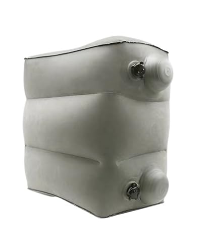 ZHOUXYFDC Aufblasbare Fußstütze Kissen 3 Layers Self Inflatable Footrest Pillow Portable Plane Train Feet Rest Pad Height Adjustable Car Travel Pillow(3layers Grey) von ZHOUXYFDC