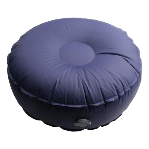 ZHOUXYFDC Aufblasbare Fußstütze Kissen Compact Inflatable Yoga Cushion Footrest Portable and Lightweight Quick Inflation/Deflation Dark Blue/Olive Green 42x42x15cm(Dark Blue) von ZHOUXYFDC