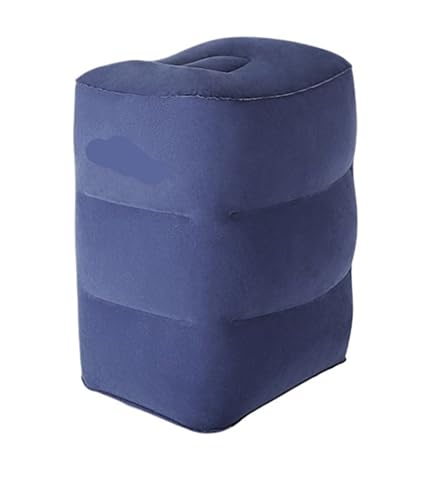 ZHOUXYFDC Aufblasbare Fußstütze Kissen Inflatable Foot Rest Pillow Travel Portable Adjustable Layers Height Stool for Airplane Car Pillow Foot Rest Leg Cushion Pillow(Blue) von ZHOUXYFDC