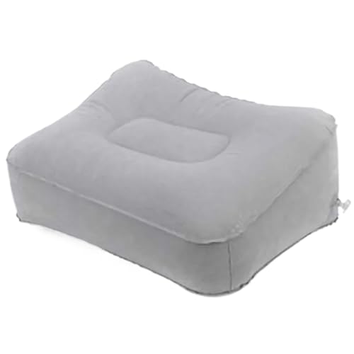 ZHOUXYFDC Aufblasbare Fußstütze Kissen Inflatable Travel Pillow Foot Pad Airplane Car Bus Footrest Stool Height Adjustable Kids Flight Sleeping Resting Pillow(1 Layer-Gray) von ZHOUXYFDC