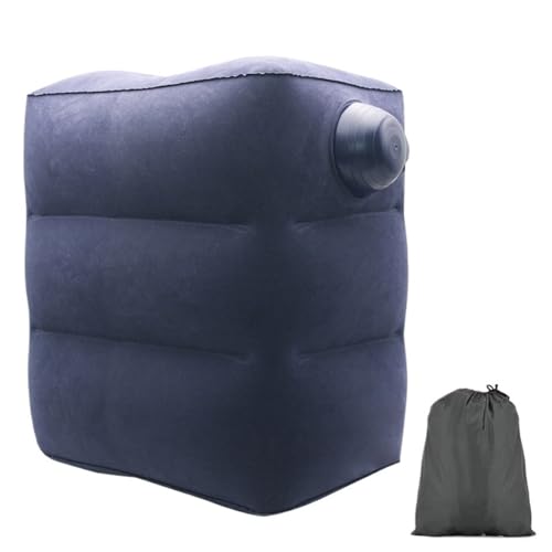 ZHOUXYFDC Aufblasbare Fußstütze Kissen Inflatable Travel Pillow Foot Rest Kids Car Airplane Sleeping Bed Leg Support Height Adjustable Footrest Pillow for Long Trips(Pink) von ZHOUXYFDC