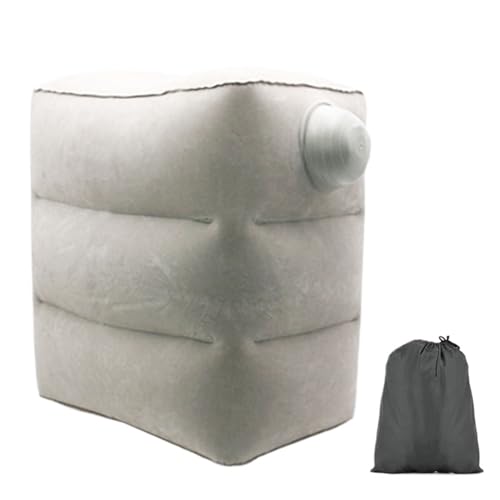 ZHOUXYFDC Aufblasbare Fußstütze Kissen Inflatable Travel Pillow Foot Rest Kids Car Airplane Sleeping Bed Leg Support Height Adjustable Footrest Pillow for Long Trips(Red) von ZHOUXYFDC