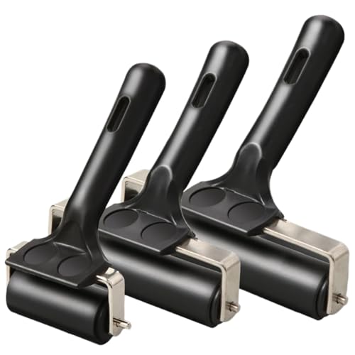ZHOUXYFDC Farbroller Wandfarbe 3er-Pack Druckwalzen, Walzen for Basteln, Hartgummi, Tintenpinsel for Tapeten, Stempeln, Kleben von ZHOUXYFDC