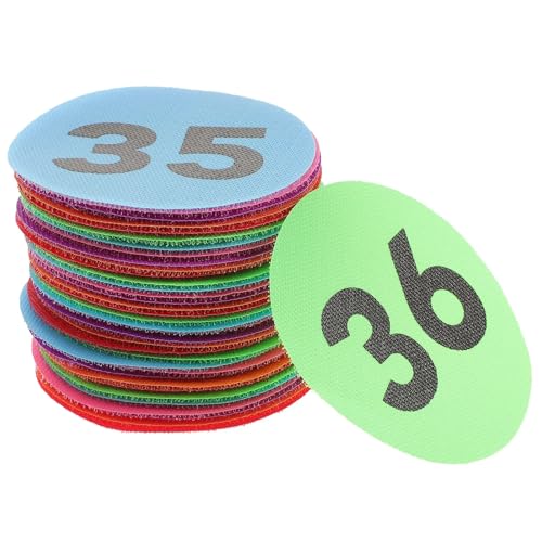 ZHOUXYFDC Schlüsselkasten 1Set 36 Blätter Label Boden Teppich Marker Student Teppiche Nylon Tag Boden Spot Marker von ZHOUXYFDC
