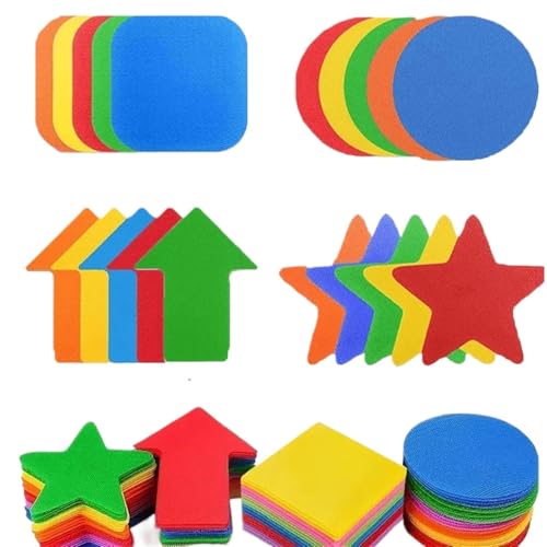 ZHOUXYFDC Schlüsselkasten 20 Teppichmarker for Sitzgelegenheiten, 4 Zoll große magische Punktmarker for Schüler, Lehrer, soziale Distanzierung, Klassenzimmer-Dekoration von ZHOUXYFDC