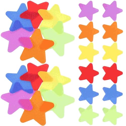 ZHOUXYFDC Schlüsselkasten 30Pcs Sterne Form Farbige Teppich Spot Marker Lehrer Klassenzimmer Boden Farbe Marker Stern Teppich von ZHOUXYFDC