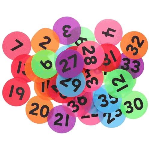 ZHOUXYFDC Schlüsselkasten 36 Pcs Teppich Marker Klassenzimmer Boden Punkte Farbige Anzahl Aufkleber Linie Up Spots for Zahlen Zeichen Nylon von ZHOUXYFDC