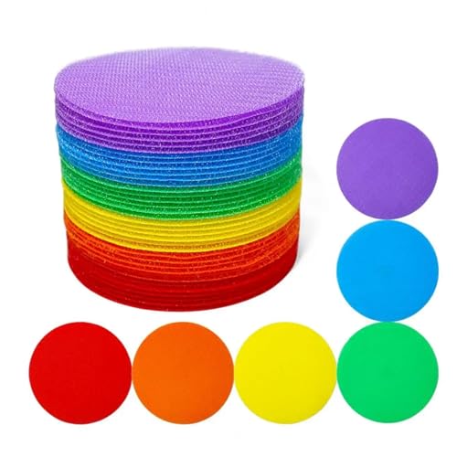 ZHOUXYFDC Schlüsselkasten 36 STÜCKE Klassenzimmer Magie Mark Seine Sitzen Teppich Flecken Bunte Marker Runde Teppich Aufkleber for Raum Dekoration von ZHOUXYFDC