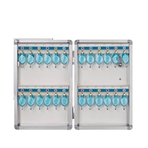 ZHOUXYFDC Schlüsselkasten An der Wand befestigter Schlüsselkasten aus Aluminiumlegierung und ABS, Sicherheitsschutz for Wohnheime, Schloss, Aufbewahrung, Tresorverwaltungsschrank(As Shown 24-bit) von ZHOUXYFDC