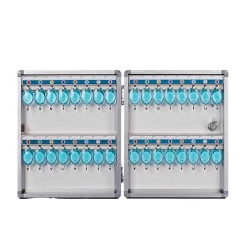 ZHOUXYFDC Schlüsselkasten An der Wand befestigter Schlüsselkasten aus Aluminiumlegierung und ABS, Sicherheitsschutz for Wohnheime, Schloss, Aufbewahrung, Tresorverwaltungsschrank(As Shown 32-bit) von ZHOUXYFDC