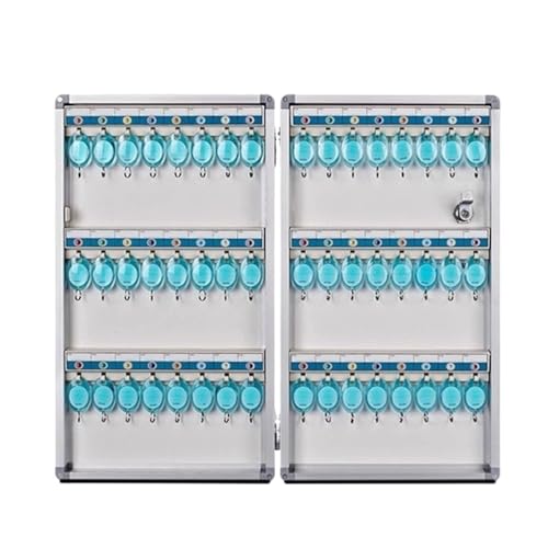 ZHOUXYFDC Schlüsselkasten An der Wand befestigter Schlüsselkasten aus Aluminiumlegierung und ABS, Sicherheitsschutz for Wohnheime, Schloss, Aufbewahrung, Tresorverwaltungsschrank(As Shown 48-bit) von ZHOUXYFDC