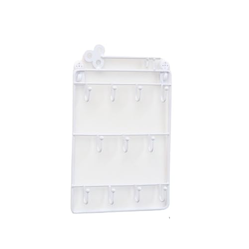 ZHOUXYFDC Schlüsselkasten Aufbewahrungshaken, Wandhalterung, Organizer-Tasche for Eingangsbereich, Küche, Büro, Dekor, Schlüsselkasten for Wohnaccessoires(White) von ZHOUXYFDC