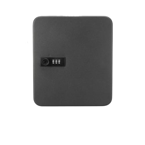 ZHOUXYFDC Schlüsselkasten Aufbewahrungsschrank Auto Home Security Abschließbarer Schlüsselsafe Box Büro Kombinationsschloss Passwort Wandmontage Rücksetzbarer Code(20-bit Black) von ZHOUXYFDC