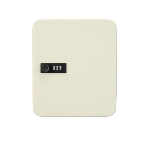 ZHOUXYFDC Schlüsselkasten Aufbewahrungsschrank Auto Home Security Abschließbarer Schlüsselsafe Box Büro Kombinationsschloss Passwort Wandmontage Rücksetzbarer Code(36-bit White) von ZHOUXYFDC