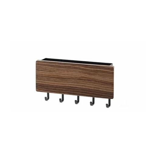 ZHOUXYFDC Schlüsselkasten Multifunktionales Aufbewahrungsregal for Kleinigkeiten, Wand-Schlüsselbrett, Wandbehang, Kleiderbügel, Wand-Organizer, rechteckige Schlüsselbretthaken(Black) von ZHOUXYFDC