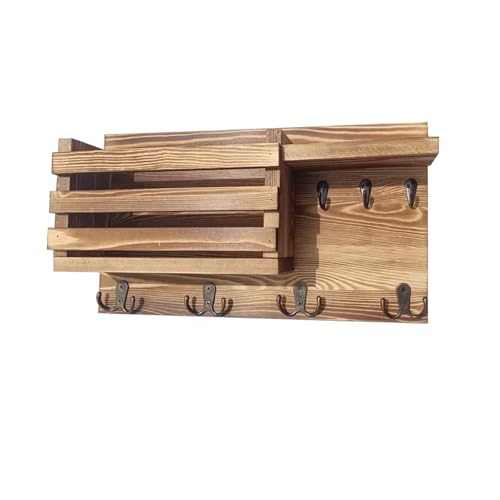 ZHOUXYFDC Schlüsselkasten Schlüsselhalter-Box aus Holz mit 6 Haken, zur Wandmontage, handgefertigt mit rustikalem Finish for die Inneneinrichtung(DD) von ZHOUXYFDC