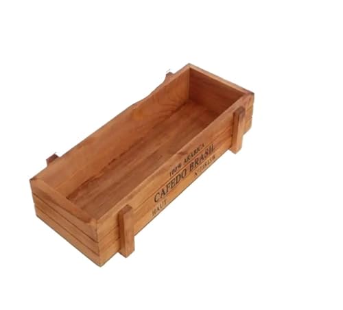 ZHOUXYFDC Schlüsselkasten Schlüsselhalter aus Holz im Vintage-Stil, Hängeschrank mit 3 Haken, Wandmontage, handgefertigt, rustikales Finish, Heimdekor(Small Box) von ZHOUXYFDC