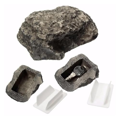 ZHOUXYFDC Schlüsselkasten Schlüsselsafe in Steinform, tragbare kleine Harz-Desktop-Sicherheitsbox, Schlüssel-Aufbewahrungs-Organizer von ZHOUXYFDC