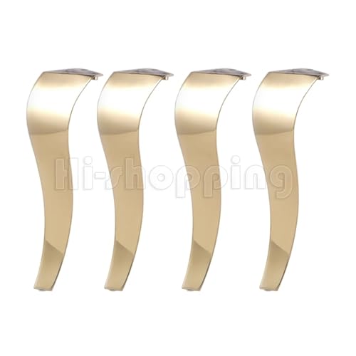 ZHOUXYFDC Tischbeine 4 Stück Edelstahl glänzende Möbel Bad Tee Kaffee Hocker Bar Sofa Stuhl Bein 20 cm Beine Füße von ZHOUXYFDC