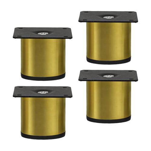 ZHOUXYFDC Tischbeine 4 Stück Möbelbeine Sofabeine Möbelfuß Bodenschoner for Bauernhaus Schlafzimmer(Aureate 5x10cm) von ZHOUXYFDC