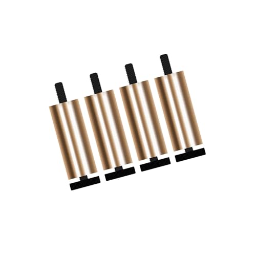 ZHOUXYFDC Tischbeine 4 Stück Sofafüße Möbelbeine Ersatzbeine for Couchtisch Kleiderschrank TV-Ständer(Gold 10cm) von ZHOUXYFDC