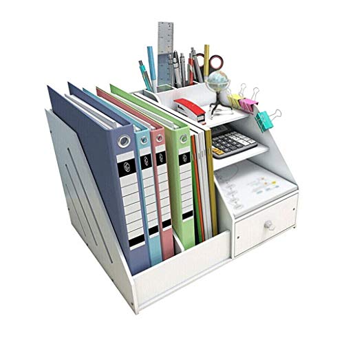 ZHOUYING Bücherregal, Aufbewahrungsbox für kreative Büroordner, mehrschichtiger Schreibtisch, einfaches Regal von ZHOUYING