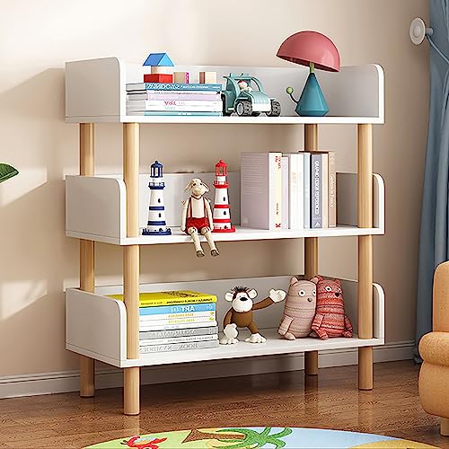 ZHOUYING Bücherregal aus Holz, Organisationsregal für Schlafzimmer/Wohnzimmer mit 5 Fächern – freistehendes, süßes Bücherregal mit Stauraum von ZHOUYING
