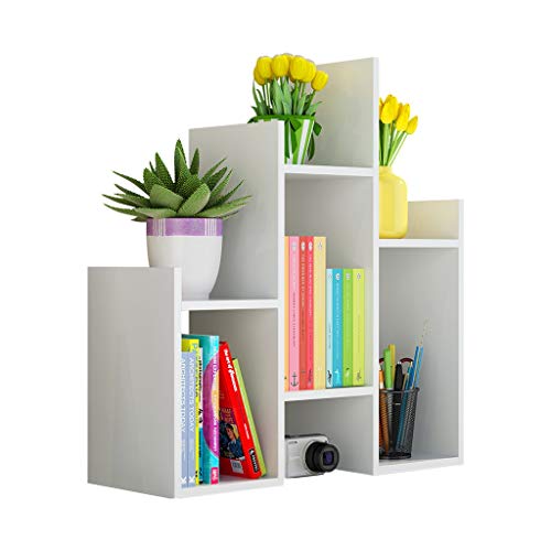 ZHOUYING Bücherregale Einfaches Desktop-Bücherregal, bergförmiges mehrschichtiges Lagerregal mit großem Stauraum/tragbar/platzsparend, geeignet für Büro-/Lern-/Lager-Bücherregal von ZHOUYING