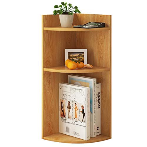 ZHOUYING Bücherregale Holz-Bücherregal Dreischichtiges Eck-Eck-Bücherregal, einfaches Multifunktions-Lagerregal-Bücherregal von ZHOUYING