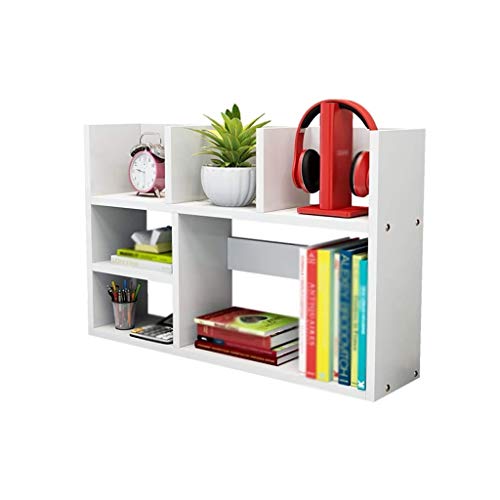 ZHOUYING Einfacher Bücherregal-Schreibtisch, tragbares Bücherregal, Desktop-Bücherregal, einfaches Lagerregal auf dem Tisch von ZHOUYING