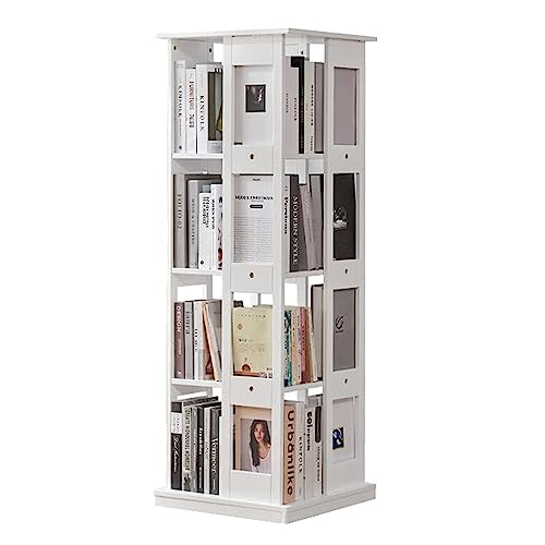 ZHOUYING Flexible Bücherregale Mehrschichtiges stehendes Bücherregal aus Holz mit unsichtbarem Universalrad Rollendes Bücherregal Home Book Rack perfekte Möbel von ZHOUYING