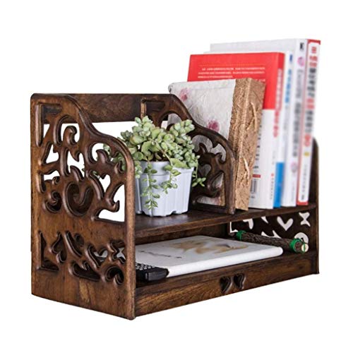 ZHOUYING Kleines Bücherregal für den Schreibtisch aus Massivholz, einfaches Regal für den Schreibtisch, kleines Bücherregal, multifunktionales Mini-Aufbewahrungsregal von ZHOUYING