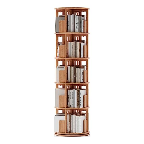 ZHOUYING Um 360° drehbares, vom Boden bis zur Decke reichendes 5-stufiges Bücherregal. Stilvolles, schönes Bücherregal. Platzsparendes Regal-Bücherregal für zu Hause von ZHOUYING