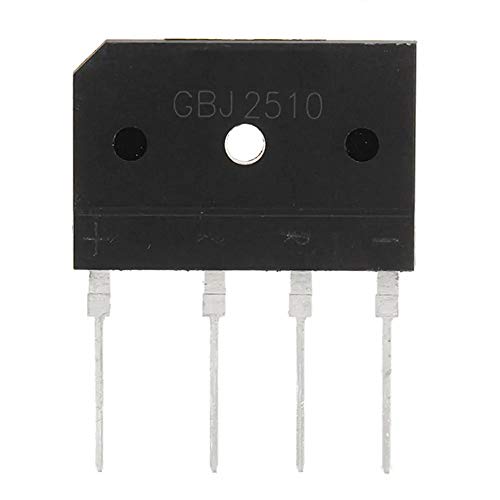 ZHOUYUFAN 10 Stück 25 A 1000 V Dioden-Gleichrichterbrücke GBJ2510 Power Elektronische Komponenten für DIY-Projekte von ZHOUYUFAN