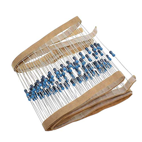ZHOUYUFAN 100 Stück 1/4 W 1 K ~ 24 K 1 % Metallschichtwiderstand 1 K 1,5 K 2,2 K 4,7 K 10 K 22 K Ohm Widerstand (Größe : 33 K) von ZHOUYUFAN
