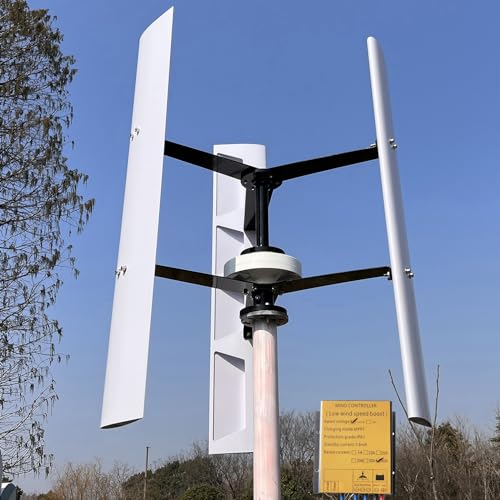 ZHOZHUT 2000W / 3000W Windkraftanlage Vertikaler Windturbine 12V / 24V / 48V Permanent Maglev Generator Windräder Mit MPPT-Regler Robustes Gehäuse Aus Aluminiumlegierung Für Außeneinsatz,2000w,24V von ZHOZHUT