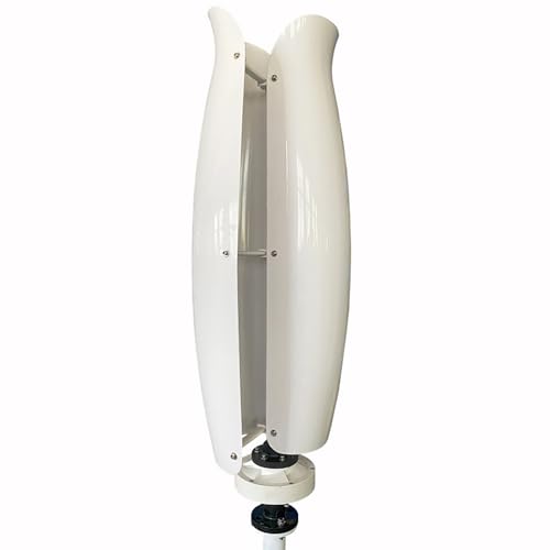 ZHOZHUT 3000W Windkraftanlagen Vertikale 12V / 24V / 48V Windgenerator Für Heimgebrauch Mit MPPT-Controller, Magnetschwebebahn Geräuscharm Windturbine Für Straßen, Bauernhöfe, Boote,Weiß,3000W48V von ZHOZHUT