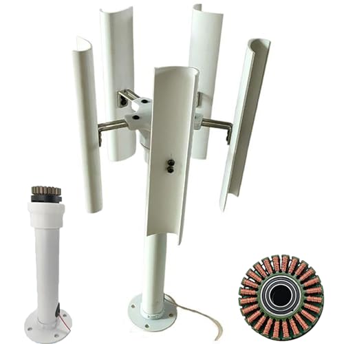 ZHOZHUT 35W DIY Vertikaler 5-Blatt-Windgenerator-Modell 12V Dreiphasiger Bürstenloser Permanentmagnet-Generator, Reinkupferspule Windmühle Mit Niedriger Geschwindigkeit Für Außenbeleuchtung,Weiß ZHOZHUT 35W DIY Vertikaler 5-Blatt-Windgenerator-Modell 12V Dreiphasiger Bürstenloser Permanentmagnet-Generator, Reinkupferspule Windmühle Mit Niedriger Geschwindigkeit Für Außenbeleuchtung,Weiß von ZHOZHUT