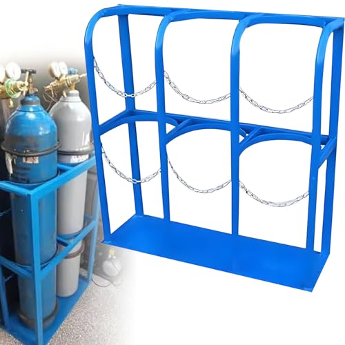 Hochleistungs-Gasflaschen-Festregal für 1, 2, 3, 4 Sauerstoffflaschen, tragbarer Sauerstoffflaschenträger zur Bodenmontage/Lagerregal für Sauerstoffflaschen,Blue-85x30x100cm/33.5x11.8x39.4inch Hochleistungs-Gasflaschen-Festregal für 1, 2, 3, 4 Sauerstoffflaschen, tragbarer Sauerstoffflaschenträger zur Bodenmontage/Lagerregal für Sauerstoffflaschen,Blue-85x30x100cm/33.5x11.8x39.4inch von ZHPPED