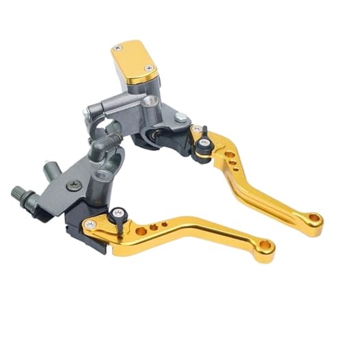 22 Mm 7/8'' Motorradgriff Bremsleitung Kupplungshebel Bremshebel Kupplungsgriffe(Grey Gold Short) von ZHQDRCY