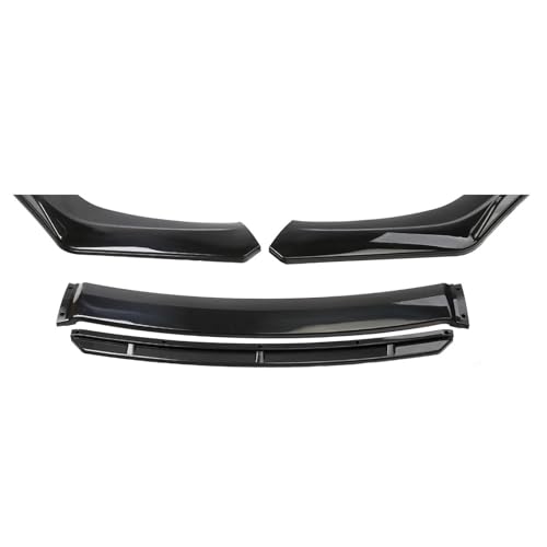 Frontstoßstange Spoiler Für Limousinenbreite Unter 176 Cm Universeller Frontstoßstangenlippen-Bodykit Dekorativer Streifen Stoßstangen-Canard-Lippensplitter Frontspoiler-Diffusor(Bright Black) von ZHQDRCY