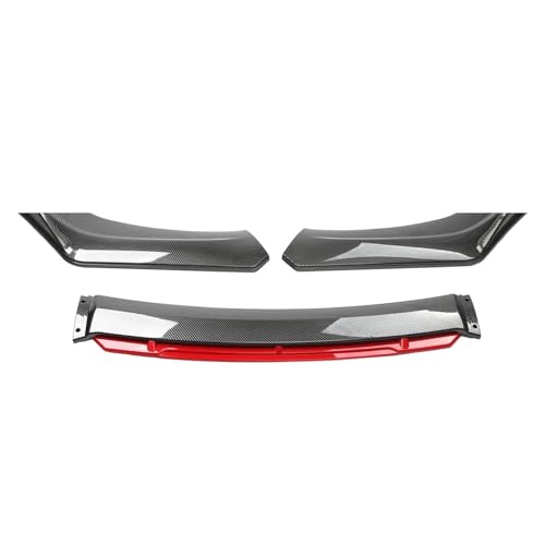 Frontstoßstange Spoiler Für Limousinenbreite Unter 176 Cm Universeller Frontstoßstangenlippen-Bodykit Dekorativer Streifen Stoßstangen-Canard-Lippensplitter Frontspoiler-Diffusor(Carbon Fiber Red) Frontstoßstange Spoiler Für Limousinenbreite Unter 176 Cm Universeller Frontstoßstangenlippen-Bodykit Dekorativer Streifen Stoßstangen-Canard-Lippensplitter Frontspoiler-Diffusor(Carbon Fiber Red) von ZHQDRCY